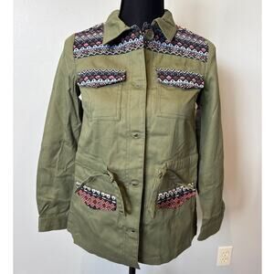 ModCloth Assorted Occasions Anorak Utility Jacket Army Green Women's XXS NWT